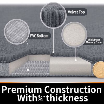 Confortável e durável Rectângulo Memória espuma Tapete de banho 3pcs Tapete de piso de banheiro
