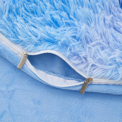 Blue Tie Dye Gradient Luxury Shaggy Duvet Set com 133x72 densidade de tecido