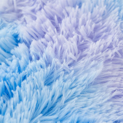 Blue Tie Dye Gradient Luxury Shaggy Duvet Set com 133x72 densidade de tecido