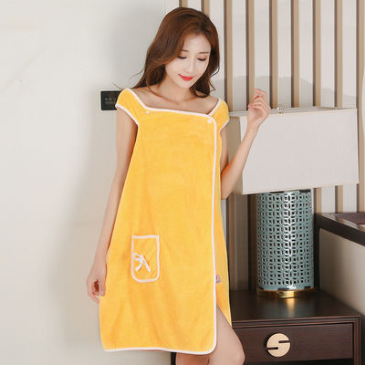 300-400g saia de banho de microfibra para mulheres bonitas em hotéis Spa chuveiro body wrap