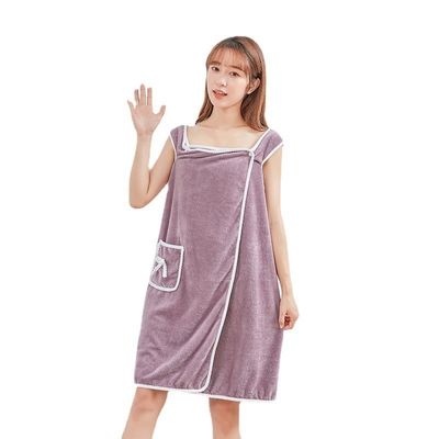 300-400g saia de banho de microfibra para mulheres bonitas em hotéis Spa chuveiro body wrap