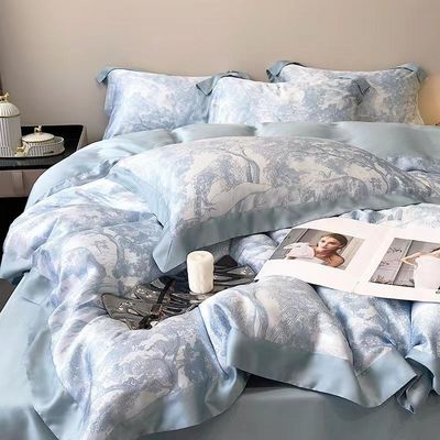 Conjunto de roupas de cama de tencel com padrões nacionais, grau de resistência à cor e 50 conteúdo de tecido