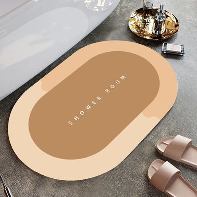 Imagem mostra piso de banheiro estofado resistente estofado de banho tapete para banho personalizado