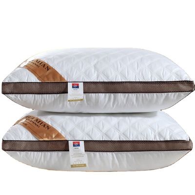 Almofada lavável de algodão puro de alta elasticidade Função sustentável para conjunto de roupas de cama de hotel
