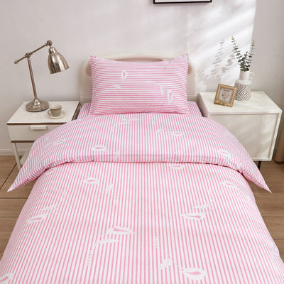 Set de roupa de cama médica personalizada do hospital Solid Striped 100% tecido de algodão 3 peças