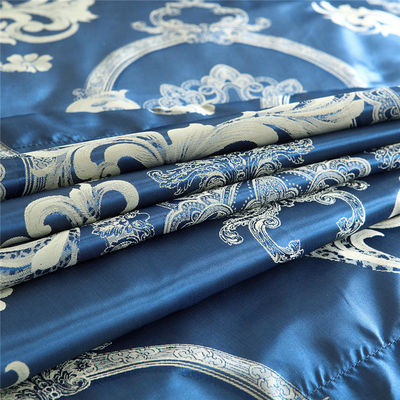 Conjunto de roupa de cama de cetim de bordados de estilo europeu de 3 peças