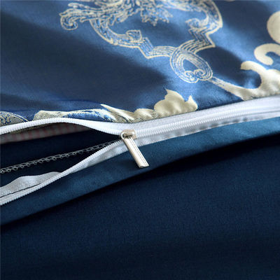 Conjunto de roupa de cama de cetim de bordados de estilo europeu de 3 peças