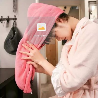 Toalha de cabelo de microfibra de secagem rápida de luxo para meninas