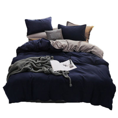 King Size Luxury Bedding em Linho de Cor Sólida e Microfibra Comforter Estilo Europeu