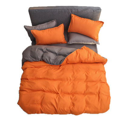 King Size Luxury Bedding em Linho de Cor Sólida e Microfibra Comforter Estilo Europeu