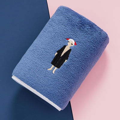 Opção de material de microfibra de luxo personalizar logotipo bordado hotel banho toalha de presente