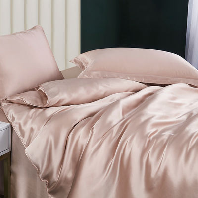 100% 6A Setes de conforto de seda pura roupa de cama Luxo Setes de roupa de cama de seda com logotipo personalizado