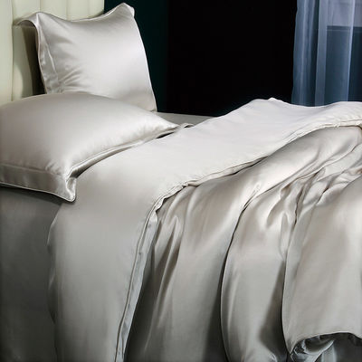 100% 6A Setes de conforto de seda pura roupa de cama Luxo Setes de roupa de cama de seda com logotipo personalizado
