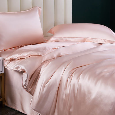 100% 6A Setes de conforto de seda pura roupa de cama Luxo Setes de roupa de cama de seda com logotipo personalizado