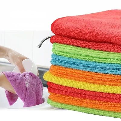 Roupas de lavagem de microfibras absorventes e moles Pacote personalizado Logotipo Forma retangular