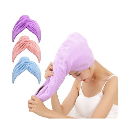Desenhos de Impressão Personalizados Microfibra Elástica Turban Toalha de Envolvimento para Secagem de Chuveiro