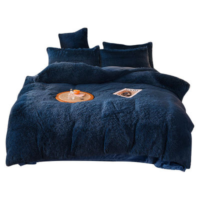 128x68 Densidade de tecido Mink Pelúcia Veludo Fluffy Plush Lençóis de Cama Conjunto 4 Peças Cor do Arco-Íris