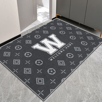Antiderrapante Absorção de água Logotipo personalizado Tapete de luxo Design bonito Tapete de porta impresso