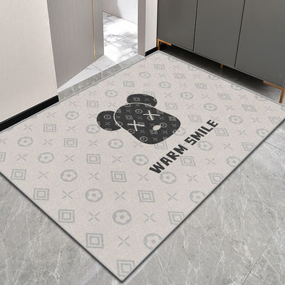 Antiderrapante Absorção de água Logotipo personalizado Tapete de luxo Design bonito Tapete de porta impresso