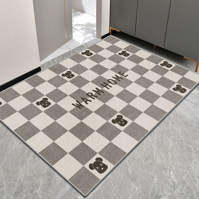 Antiderrapante Absorção de água Logotipo personalizado Tapete de luxo Design bonito Tapete de porta impresso