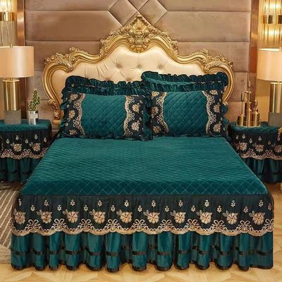 Set de roupa de cama de casamento em quatro peças com cuidado fácil