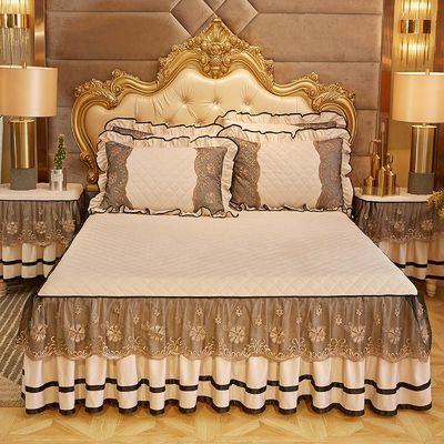 Set de roupa de cama de casamento em quatro peças com cuidado fácil