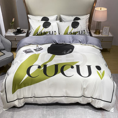 200TC All-Season Luxury Sheets King Size Set de roupa de cama com design de moda