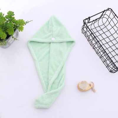 Toalha de cabelo de cor sólida personalizada em tecido absorvente macio para secagem rápida e espessamento