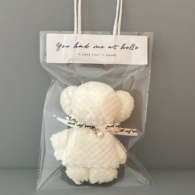Toalha de urso de abacaxi de cor sólida linda forma de urso de coelho de coral toalha de mão para casa