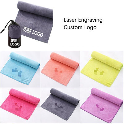 Desporto Logotipo personalizado Toalha absorvente de suor de microfibra para atividades ao ar livre Secagem rápida
