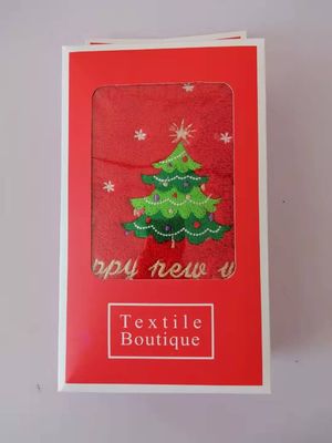 Toalhas de Natal para todas as idades Toalhas faciais de algodão puro em 2 caixas de presente para presentes e todas as idades