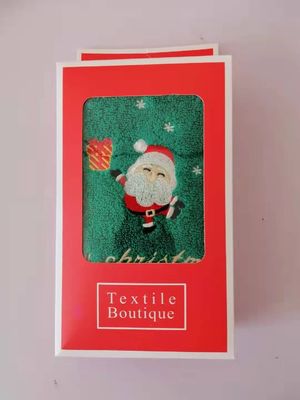 Toalhas de Natal para todas as idades Toalhas faciais de algodão puro em 2 caixas de presente para presentes e todas as idades