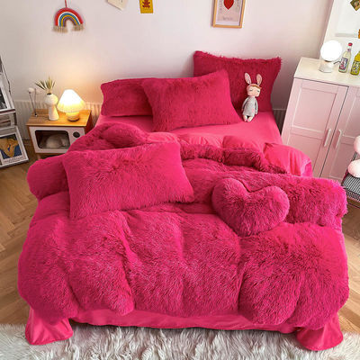 Multi Color Cloud Mink Velvet Soft Comfortable Bedding Sets para Luxury Fluffy Bedding