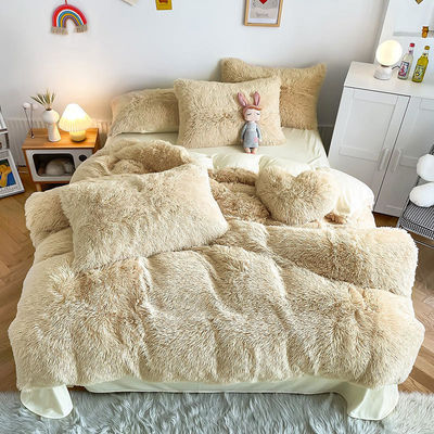 Multi Color Cloud Mink Velvet Soft Comfortable Bedding Sets para Luxury Fluffy Bedding
