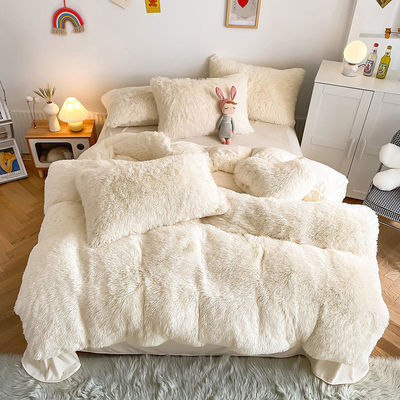Multi Color Cloud Mink Velvet Soft Comfortable Bedding Sets para Luxury Fluffy Bedding
