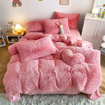 Multi Color Cloud Mink Velvet Soft Comfortable Bedding Sets para Luxury Fluffy Bedding