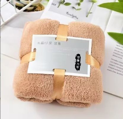 Super absorvente Hipoalergênico Retângulo Coral Velo Microfibra Toalha de Banho para presente