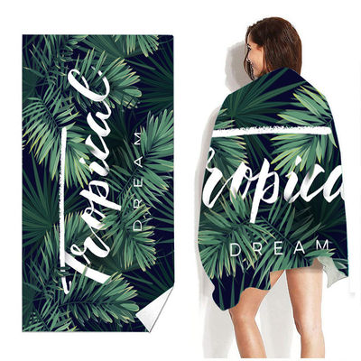 Desenho personalizado Toalha de praia de microfibra Envio rápido Grande tamanho Ideal para esportes de verão