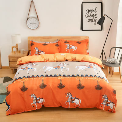 Conjunto personalizado de roupas de cama de impressão de poliéster com 2 almofadas e fecho de fechadura