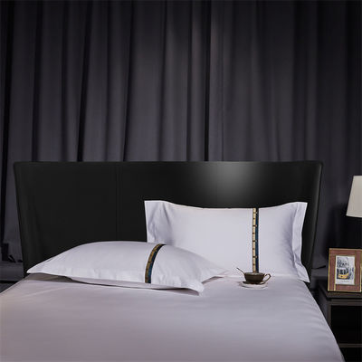Casa Custom 100% algodão Satin Larga faixa 60s Jet Branco bordado Luxury Set de Cobertura de Cobertor