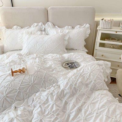Set de roupa de cama de cobertor de 7 peças permeável ao ar com cortinas correspondentes