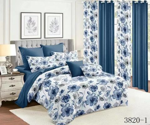 Conjunto de roupa de cama de Natal de tamanho King 2023 com lençol montado e contagem de fios de 200TC