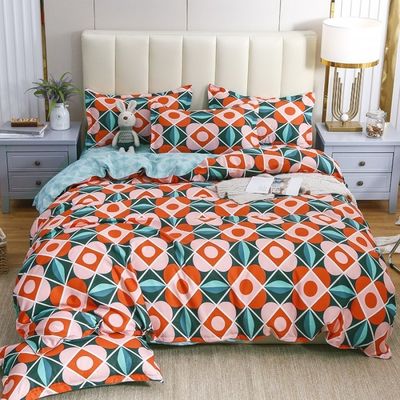 40S Contagem de tecido 200TC Contagem de fios Super King Set de roupa de cama impressa Luxury Design de cobertura
