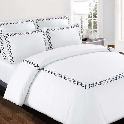 Nantong Luxury Duvet Bedding Sets With Stitch Embroidery Covers Para Cama King Size