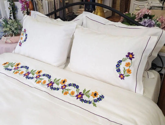 Nantong Luxury Duvet Bedding Sets With Stitch Embroidery Covers Para Cama King Size