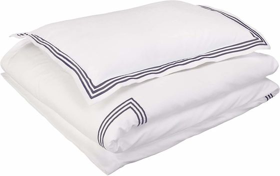 128x68 Densidade de tecido bordados Comodador branco conjuntos cobertor de edredão para roupa de cama de hotel