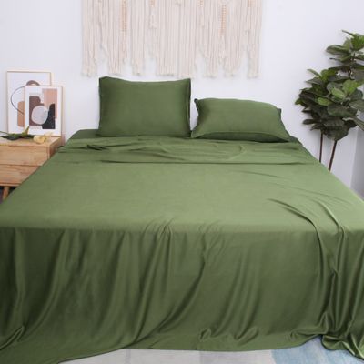 100% de fibra de bambu de cor sólida Conjunto personalizado de roupas de cama