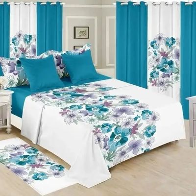 Moda Flor Vermelha de Casamento 13pcs Set de roupa de cama com tamanho personalizado e cortinas correspondentes