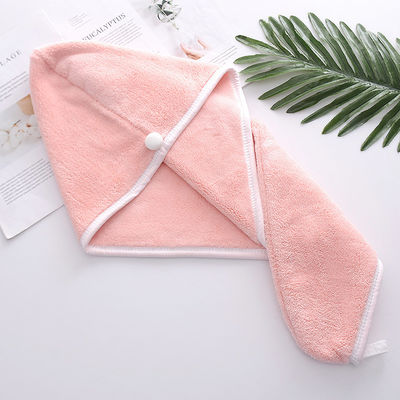 Logotipo Capuz de cabelo personalizável Absorvente e Multi-Colour Coral Fleece para banhos de banho das mulheres