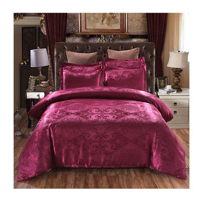 Oeko-tex Certified Europe Style Jacquard Satin Silk Comforter Sets para roupa de cama de hotel